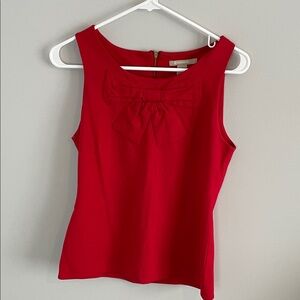 Banana Republic Sleeveless Top with Bow Detail - Red